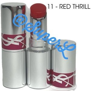2/$30 NEW Yves Saint Laurent Candy Glaze Lip Gloss Stick Lipstick 11 Red